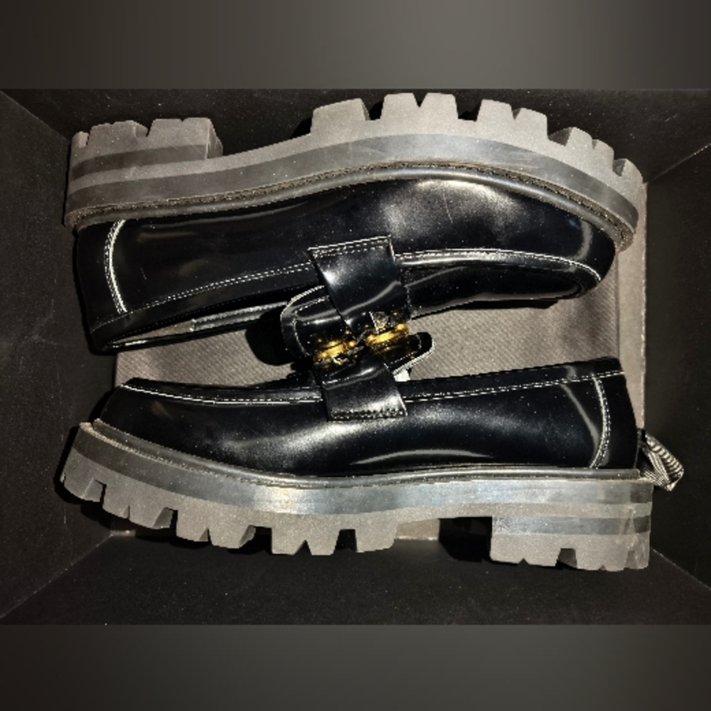 Celine Black Leather Loafers